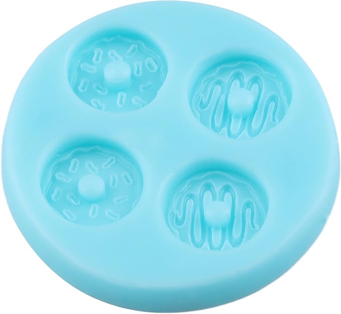 Doughnut Fondant Mold Donut Silicone Molds for Cake Decorating Cupcake Topper Chocolate Candy Gum Paste Polymer Clay