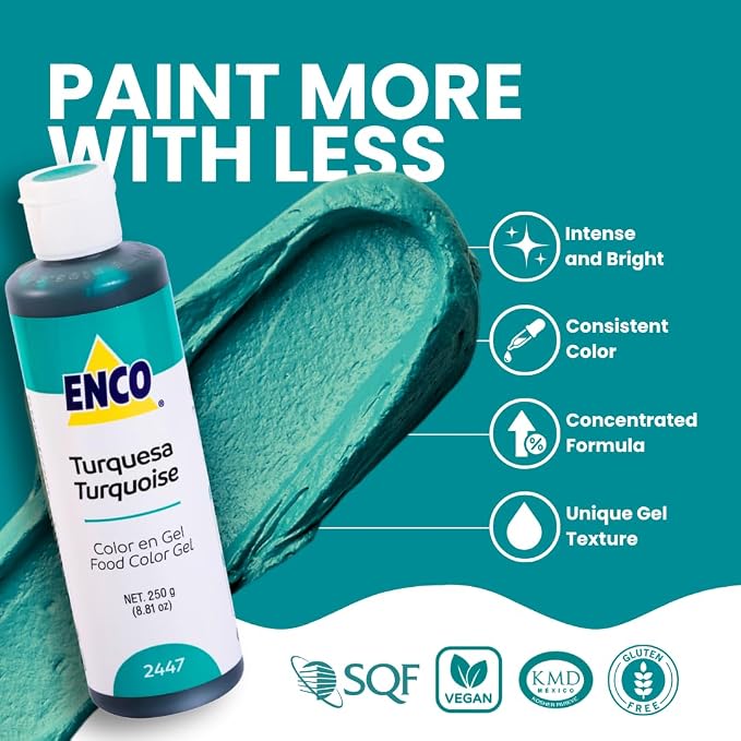 ENCO Gel Food Coloring 8.8 oz (Turquoise)