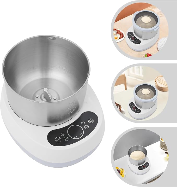 Electric Dough Maker with Ferment Function, Commercial & Home Dough Kneading Machine 5L/169oz Stainless Steel Mixer With Auto Timer & Touch Control for Bakeries, Restaurants, Home Kitchens (Blue)