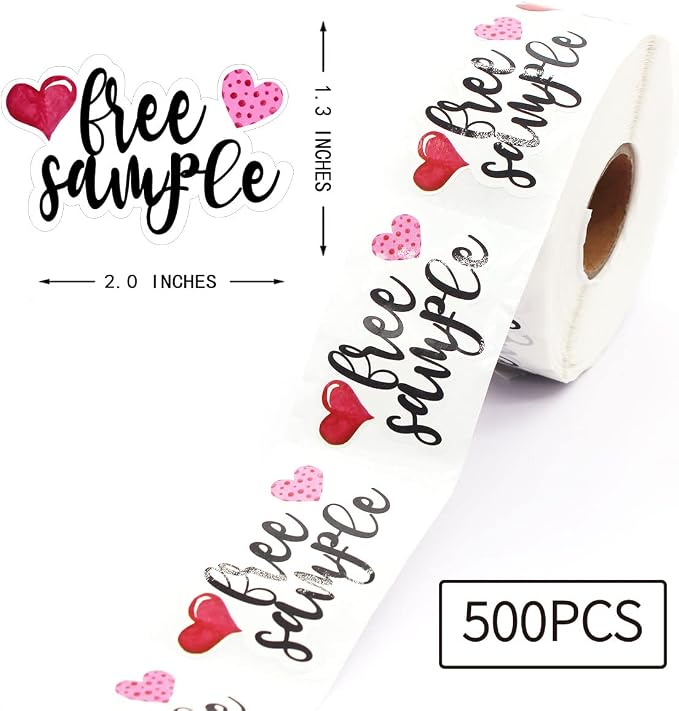 Littlefa 1.5” Sample Stickers,Thank You Stickers,Bakeries Sticker,Small Business Sticker,Gift Bags Packaging 500 PCS