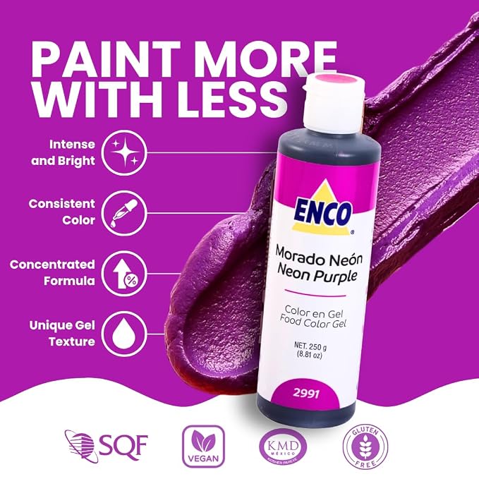 ENCO Gel Food Coloring 8.8 oz (NEON PURPLE)