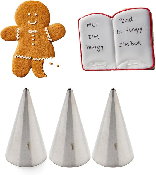 #1 Piping Tip for Writing – Precision & Elegance for Fine Details, 3 Pcs