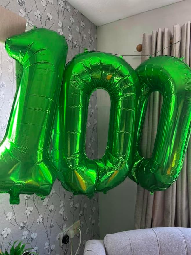 Dark Green Number 1 Balloon 40 Inch, 1st Birthday Balloon for Baby Boy Girl Toddler First Birthday Decorations, Shiny Dark Green Party Supplies