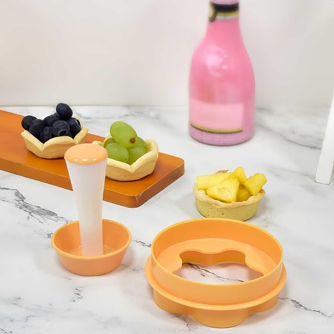 Egg Tart Molds, Mini Tart Shells, Dough press, Cheesecake Molds, Pie Crust, DIY Cake Tart Pan Mold baking tools for Egg Tart Shells,Pastry, Cheesecake, Pie and Dessert Baking