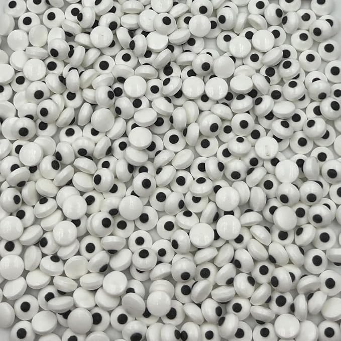 1 Bottle Candy Eyes Eyeballs Cake Cupcake Toppers Edible Eyes for Decorating - Halloween, Christmas, Easter, and Edible Art Project Candy Decorations - 7 mm Mini Eyes