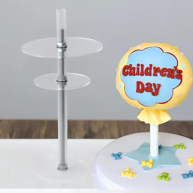 Lollipop Floating Cake Stand,Hanging Decorative Cake Pouring Kit,Cake Decorating Stand,Anti Gravity Candy Cake Support,Reusable Hanging Decorative Cake Kit for DIY Birthday Wedding Party (Lollipop)