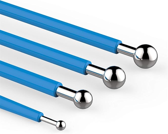 13PCS Fondant Tool, Cake Decorating Hand Tool, Double Head Metal Ball, Gum Paste Modeling Tools