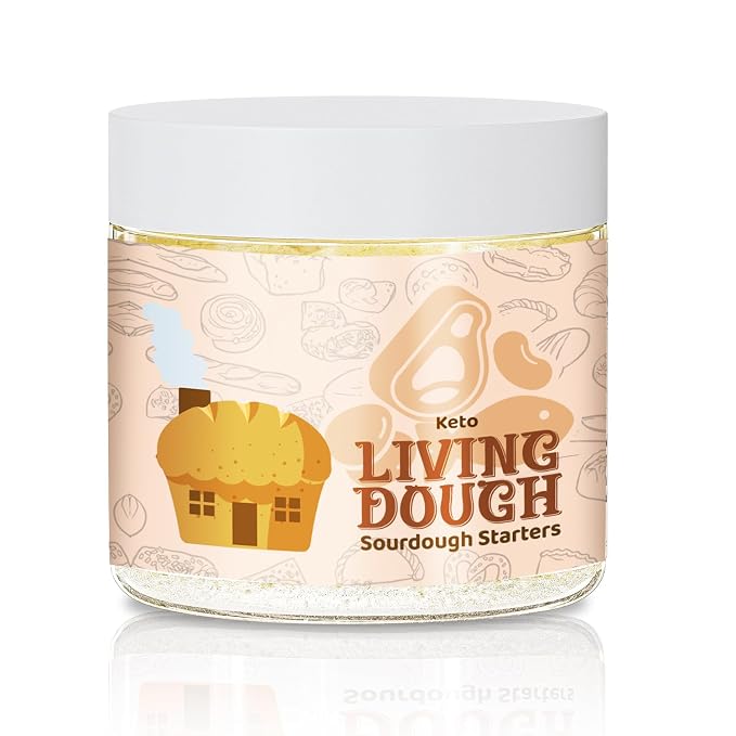 Living Dough - Keto Sourdough Bread Starter - Australian Low Carb Organic Sourdough Starter for Baking - For Keto-Friendly Artisan Bread, Pizza Dough, Waffles & More