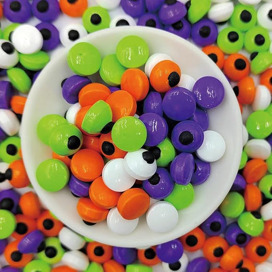 Homankit Edible Candy Eyeballs Eye Sprinkles for Cake Decorating, Multicolour Small Eyeballs Sprinkles for Halloween Cupcake Toppers Baking Cookie Ice Cream Decorations Christmas Supplies