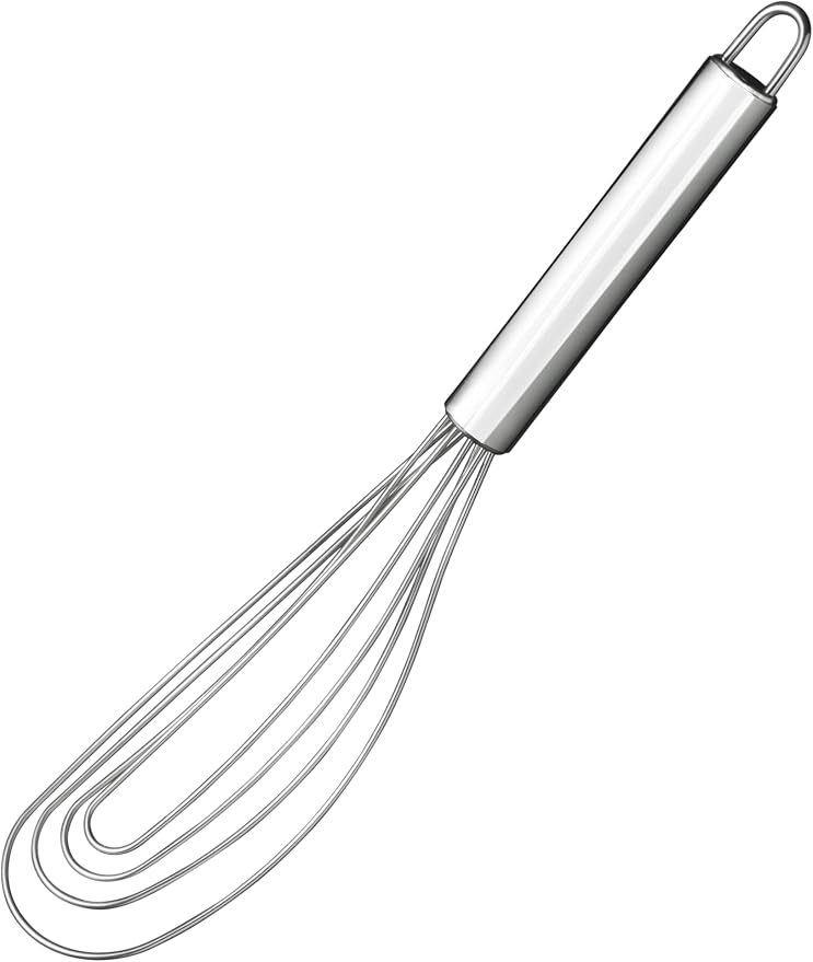 10.63" Stainless Steel Flat Whisk,Egg Beater for Blending,Whisking,Beating,or Stirring for Home and Kitchen