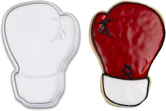 Mostop Boxing Glove Cookie Cutter with Stampers, 3D Sports Cookie Cutter Set, Cake Decoration Tools Birthday Party Supplies Favors