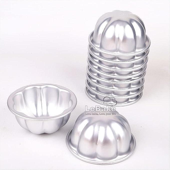 10pcs per lot Various Design Fluted Edge Wavy Flower Cup Boat Round Shape Aluminium Tart Mould Jelly Pudding Cup Cupcake Mold Baking (C21)