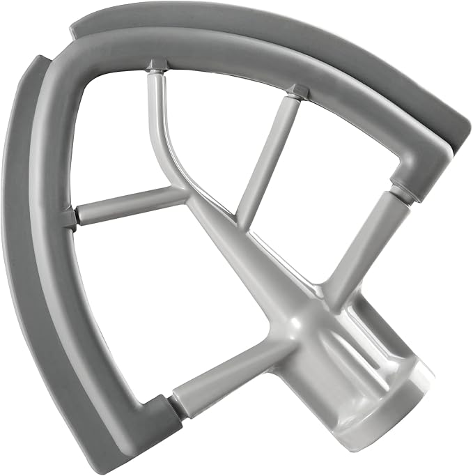 Flex Edge Beater for KitchenAid Tilt-Head Stand Mixer | 4.5-5 Quart Flat Beater Paddle with Flexible Silicone Edges Bowl Scraper, Grey