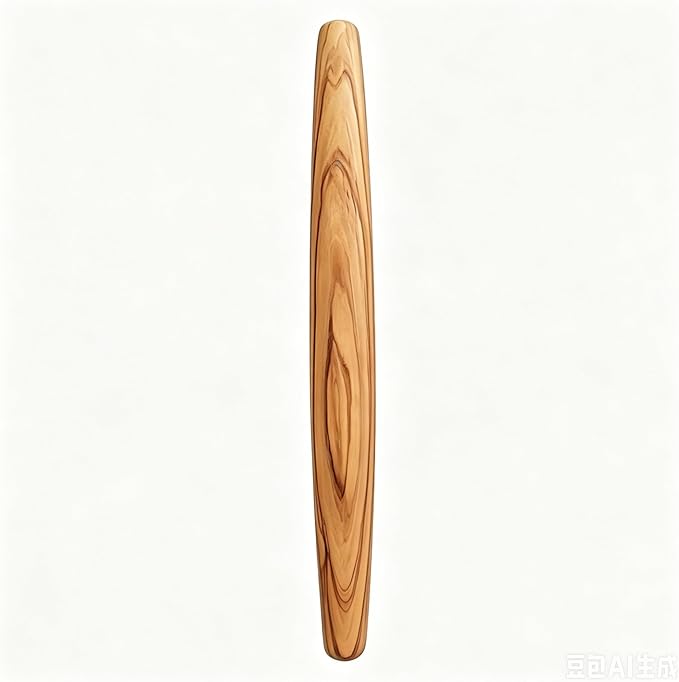 Olive Wood French Rolling Pin, 15 Inch Wooden Rolling Pin for Baking