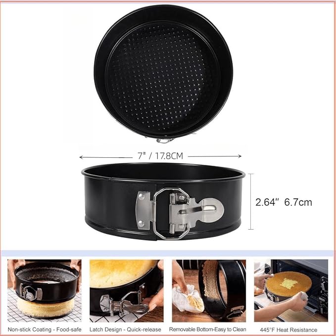 7 Inch Cake Pan, Non-Stick Springform Pan, Bakeware Cheesecake Pan, Removable Bottom/Leakproof Cake Pan for Instant Pot 6, 8 Qt Pressure Cooker