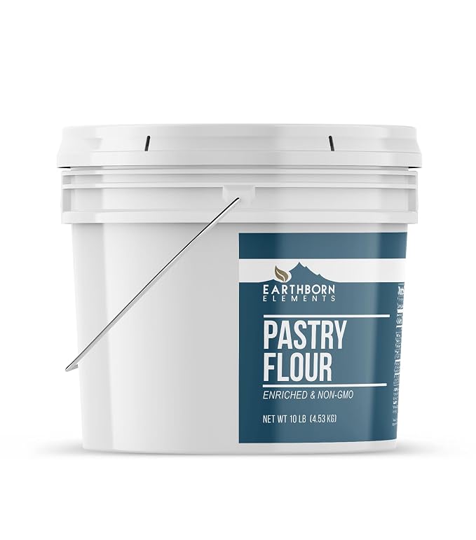 Earthborn Elements Pastry Flour, 2 Gallon Bucket, Baking, Flaky Pastry