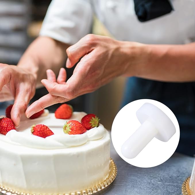 UPKOCH Tart Tamper and Pastry Presser, 2.75" Non-Stick Dough Shell for Mini Pie Crusts & Cheesecake Molds, Plastic Tamper Tool for 3" Muffin Pans & Heart-Shaped Tins