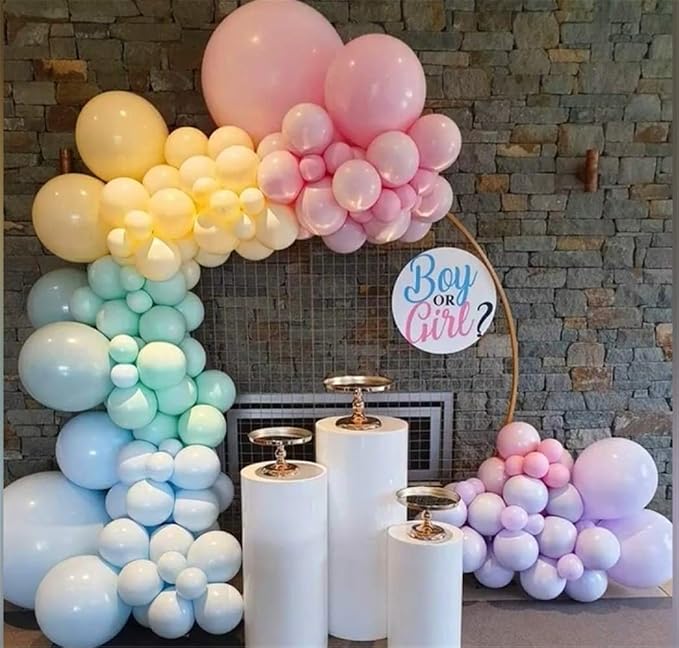 Rainbow Balloon Garland Arch Kit 171PCS Latex Balloon Pastel Balloon Garland Kit Macaron Colors 5,10,12,18 Inch Birthday Baby Shower Wedding Unicorn Party Decorations