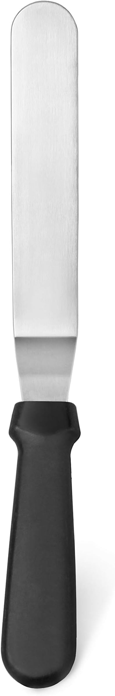 New Star Foodservice Angled Icing Spatula, 8 Inch Blade, 13 Inch Overall, Bakery-Grade Stainless Steel Offset Cake Decorating Spatula