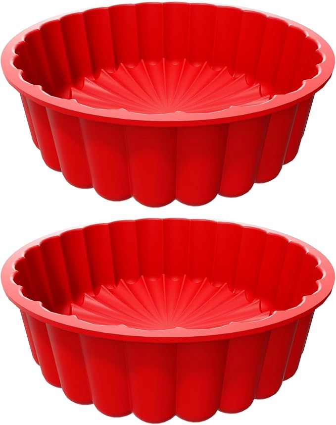 SOV Silicone Springform Pan Protector for 7.5inch Pans, Silicone Cheesecake Waterbath Pan Protector for Preventing Water from Entering (8 inch +2 packs)