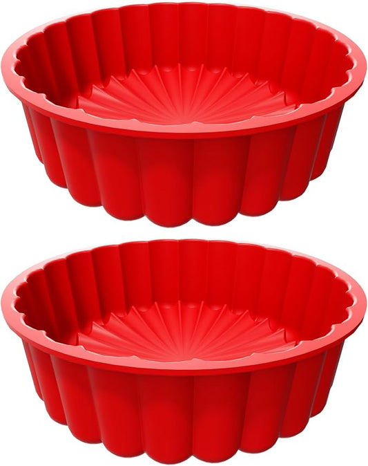 SOV Silicone Springform Pan Protector for 7.5inch Pans, Silicone Cheesecake Waterbath Pan Protector for Preventing Water from Entering (8 inch +2 packs)