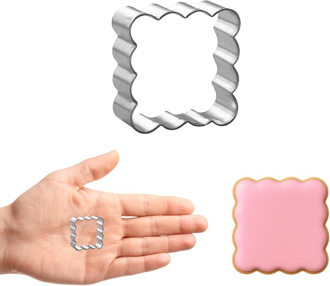 Foose Cookie Cutters Mini Geometric Shape Cookie Cutter 3 Piece Set with Recipe Card, Made in the USA