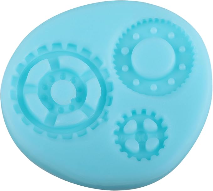Steampunk Gear Fondant Mold Gear Silicone Molds for Cake Decorating Cupcake Topper Chocolate Candy Gum Paste Polymer Clay
