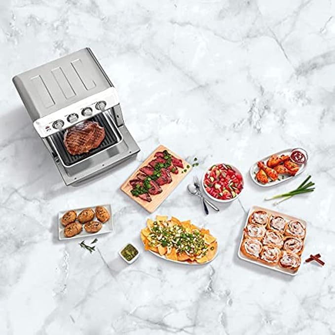 Cuisinart TOA-70W AirFryer Toaster Oven with Grill White Bundle with 1 YR CPS Enhanced Protection Pack