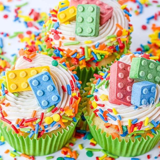 Primary Color Sprinkles ABC Alphabet Sprinkles for Cake Decorating, Baking Cookies, Cupcakes - Bright Colorful Rainbow Cake Sprinkle Decorations and Toppings in Jimmies, Nonpareils, Pearls, with Confetti and Star Quin Sprinkle