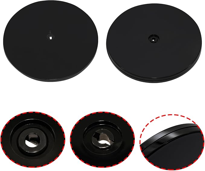 1 Pcs Black 9 inch Acrylic Lazy Susan Rotating Turntable Organizer Bearings - Round Swivel Plate for Spice Rack, Table, Cake, Kitchen Pantry