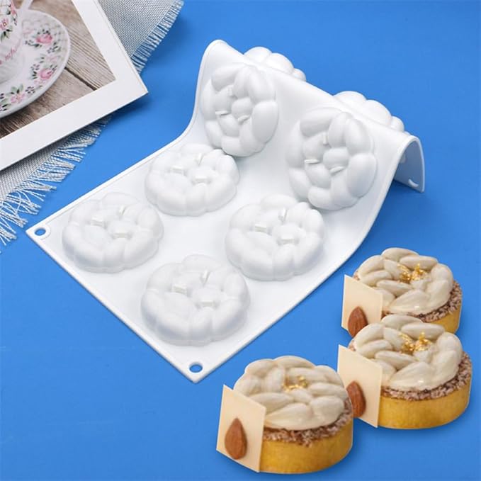 mostsom Chocolate Almonds Molds Silicone 8 Cavities Chocolate Candy Fondant Mold Mould for DIY Baker Soap Mold (Almonds G1_11.8x6.88x0.72inch)