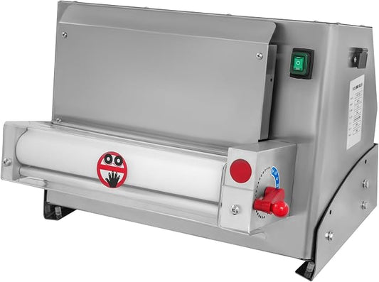 Electric Pizza Dough Roller Sheeter Commercial Automatic Pizza Dough Press Machine Stainless Steel Pastry Press Making Machine Pastry Pizza Bread Press Forming Processor for Home Restaurant (4-12 in)