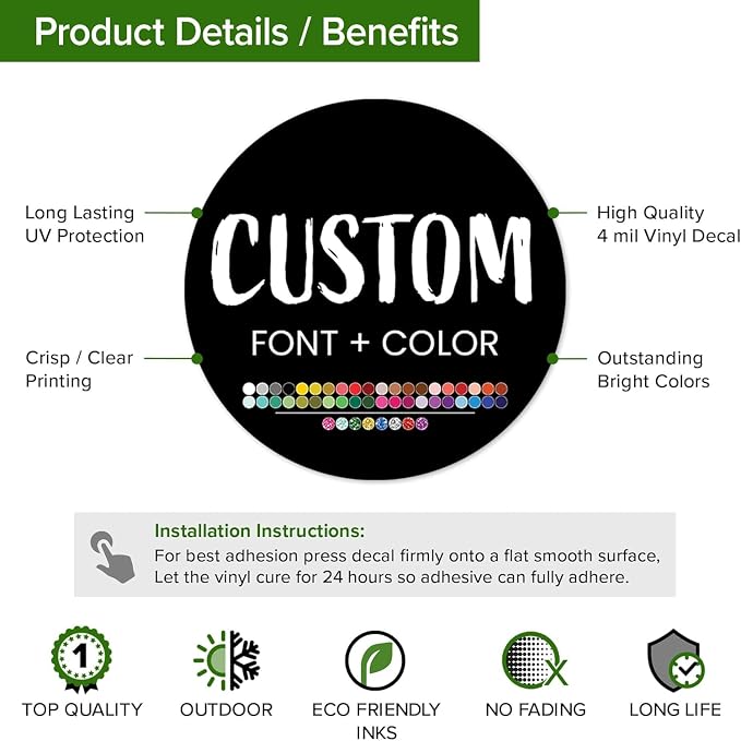Custom Stickers for Business Logo Design Your Own Personalized Labels Shipping Sticker Decals Text Name Image Photo Customized Waterproof, UV Protected Fade & Heat Cold Resistant(Txt,2.5 in)