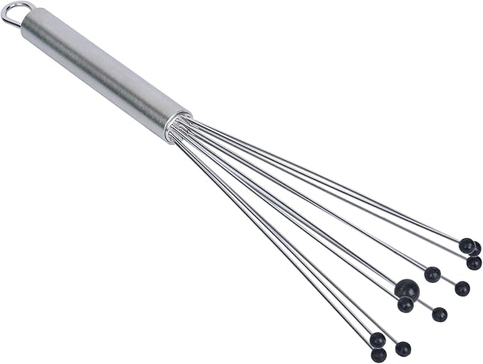 Restaurantware 10.5 in Stainless Steel Ball Whisk with Silicone Tips - 24 Pack - German Standard Sauce & Gravy Whisk, Non-Scratch, Dishwasher Safe - Non-Stick Silicone Ball Whisk for Baking
