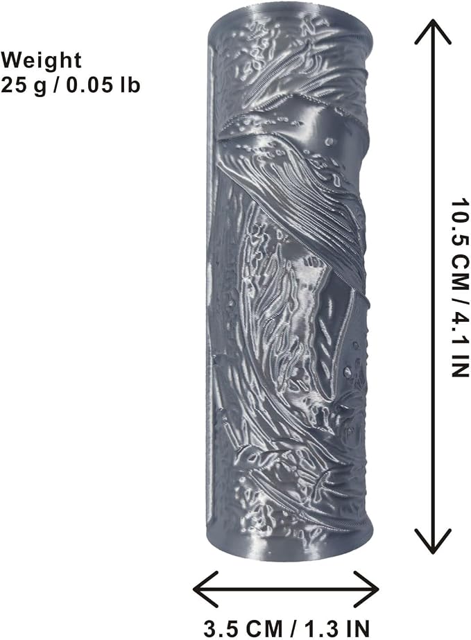 Pottery Clay Whale Texture Roller,Polymer Molding Art Hand Rollers Tools,Embossing Pattern Rolling Pins for DIY Crafts Making,4.1 Inches,Whale,1 Piece