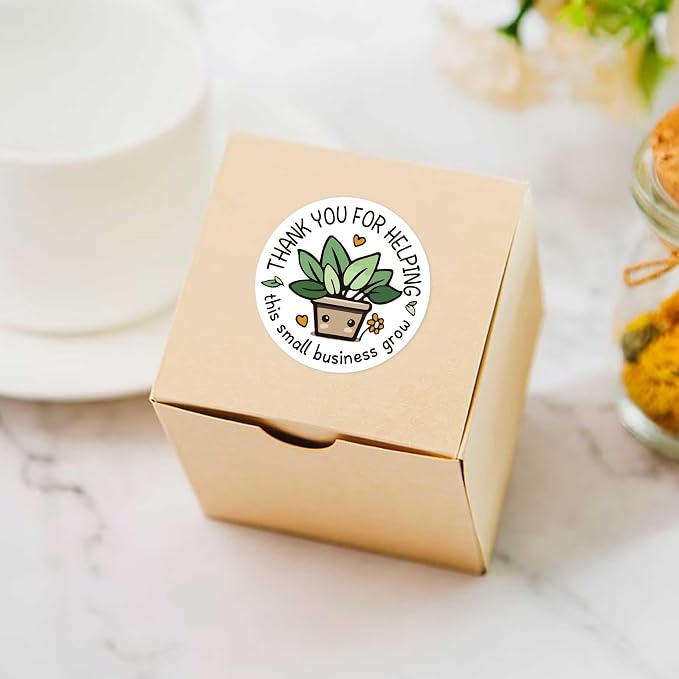 Thank You for Helping Small Business Grow Stickers - 1.7 inch / 500pcs
