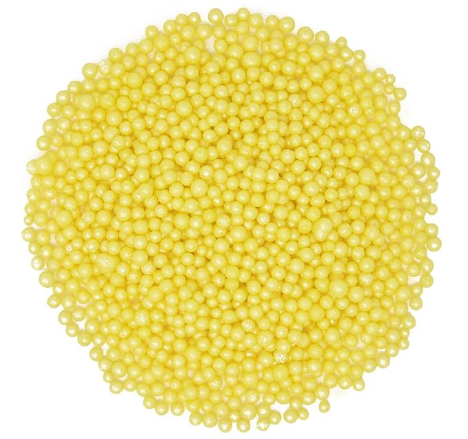 Mystic Sprinkles 4mm Sugar Pearls 4oz Bottles (Sunshine Yellow 4mm Sugar Pearls 4oz)