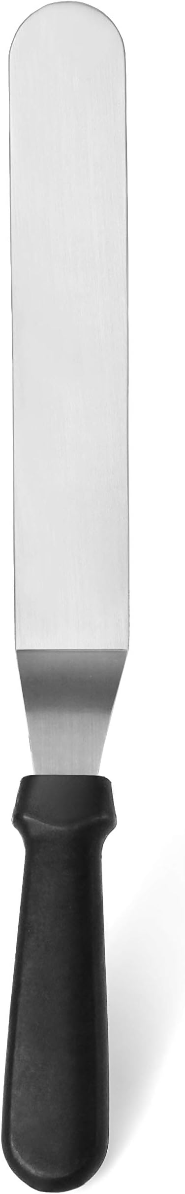 New Star Foodservice Angled Icing Spatula, 10 Inch Blade, 15 Inch Overall, Bakery-Grade Stainless Steel Offset Frosting Spatula