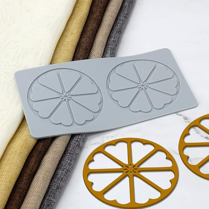TUKE 3D Leaves Silicone Molds Flower Cake Fondant Mat Bee Leaf Pastry Moulds Rose Impression Chocolate Hollow Lace Mold (Sector_8.92x4.6x0.12inch_A)