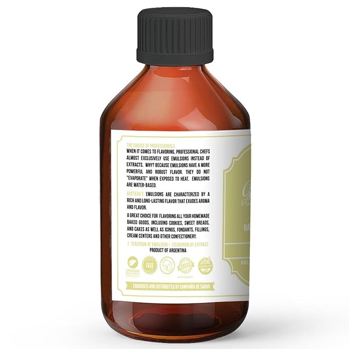 Gusteau's - Apple Bakery Emulsion, 4 fl oz (100ml) Alcohol Free, Sugar Free, Kosher (APPLE)