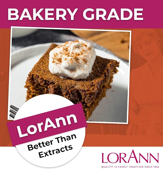 Lorann Oils Pumpkin Spice Bakery Emulsion: Genuine Pumpkin Spice Blend, Perfect for Boosting Fall Flavors in Cakes, Cookies & Desserts, Gluten-Free, Keto-Friendly, Pumpkin Spice Flavoring Essential