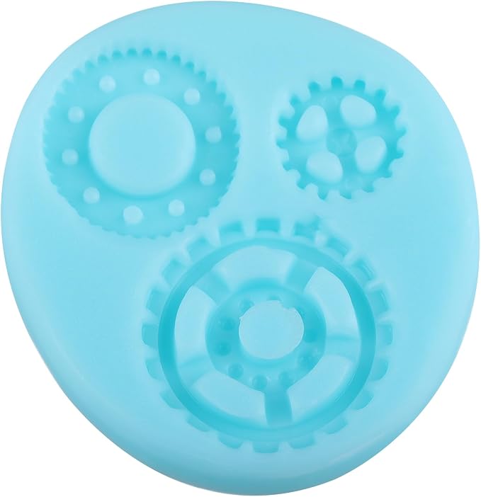 Steampunk Gear Fondant Mold Gear Silicone Molds for Cake Decorating Cupcake Topper Chocolate Candy Gum Paste Polymer Clay