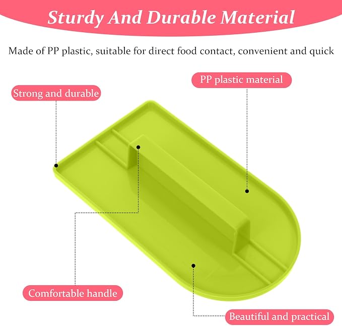 2 PCS Fondant Smoothing Tool, Cake Decoration Icing Smoother, Plastic Fondant Icing Smoother Polisher, Icings Scraper Paddle Tool for Cake Decoration Tools (Green, Blue)