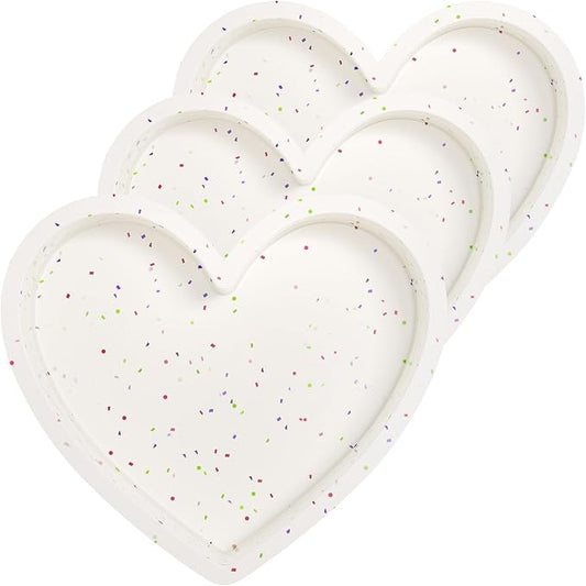 10 Inch Heart Shaped Silicone Cake Pans Set of 3, Large Nonstick Heart Baking Molds for Oven/Air Fryer, Food Grade Easy Release Heart Pan（Cream）