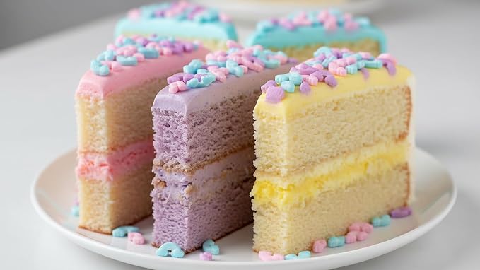 NCS Rainbow & Clouds Shaped Edible Sprinkles – Pink, Purple & Blue Cupcake, Cake & Cookie Decorations, 7 oz