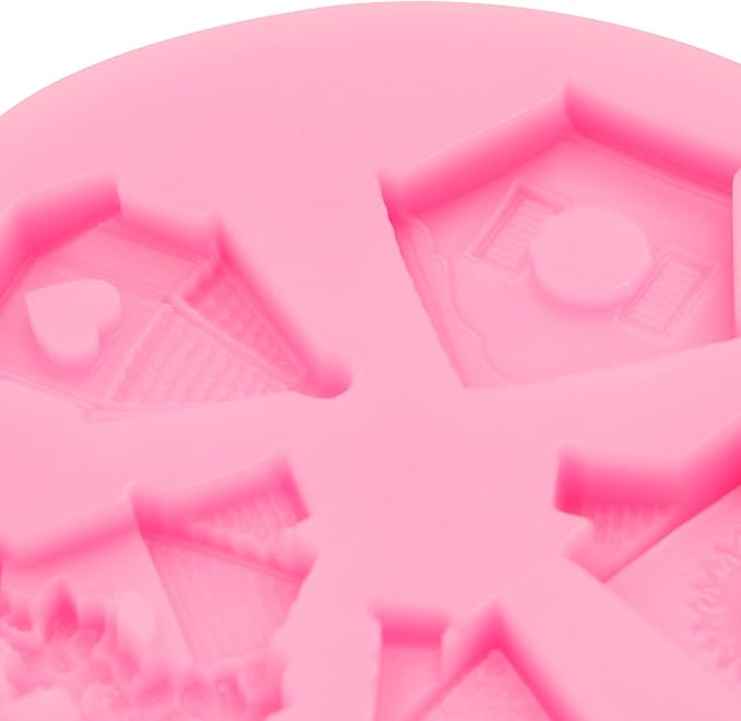 Birds Nest Fondant Mold 2 Pcs, Birds Chocolate Silicone Molds for Chocolate Cake Decoration Candy Cupcake Topper Cake Polymer Clay Crafts Epoxy Resin