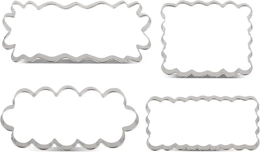 LILIAO Scalloped Edge Cookie Cutter Set, Stainless Steel (Scalloped Edge 4-Piece Set)