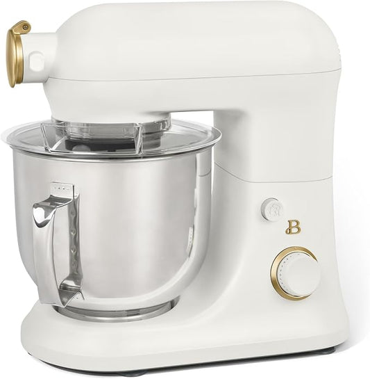 6 Quart Stand Mixer, 600W Tilt-Head Electric Kitchen Mixer with 12 Speeds, Stainless Steel Bowl, Dough Hook, Whisk & Beater, Multifunction Food Mixer