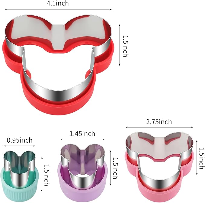 ALLTOP Mouse Cookie Cutters & Biscuit Cutter Set – Durable Stainless Steel, Food Grade, with Safety Covers for Baking and DIY Fun
