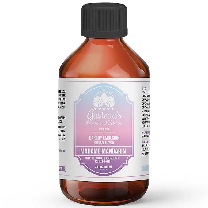 Gusteau's - Mandarin Bakery Emulsion, 4 fl oz (100ml) Alcohol Free, Sugar Free, Kosher (MANDARIN)